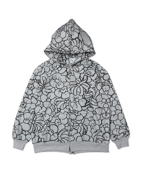 Chris Pyrate(クリスパイレート )の「CHRIS PYRATE FLORAL All ZIP HOODIE(パーカー・メンズ・グレー系その他・XS/S/M/L)」の2枚目の写真