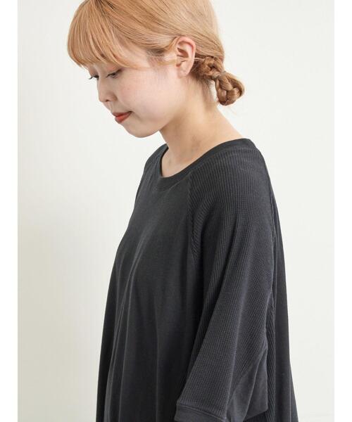 SM2（エスエムツー）の「ワッフル切替ワンピース（ワンピース・レディース・クリーム/ブラック/カーキ・F）」の19枚目の写真