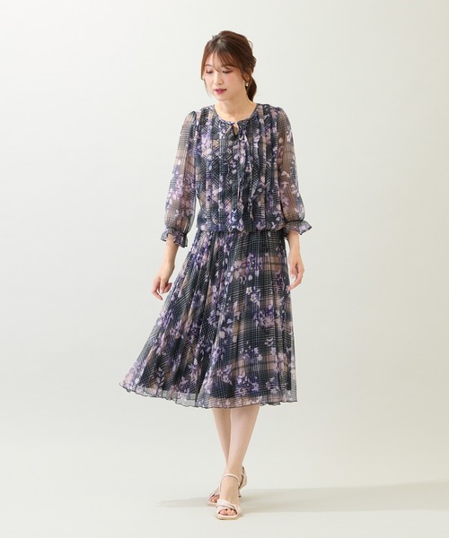 ローズティアラ❣️セットアップ セール】 【セットアップ対応】おとなデニムワンピース （ミニ丈
