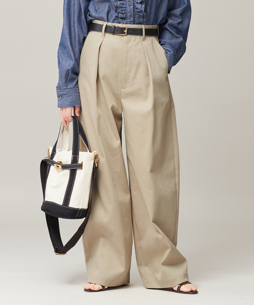 journal standard L'essage（ジャーナルスタンダードレサージュ）の「《追加2》CP タックチノパンツ（チノパンツ・レディース・ブラック/ベージュ・40/38/36/34）」の11枚目の写真