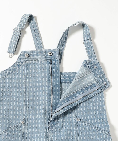 B:MING by BEAMS（ビーミングバイビームス）の「ジャカード デニム カーゴ ワンピース（S～M）（ジャンパースカート・レディース・ライトブルー/ブラック・SMALL/MEDIUM）」の13枚目の写真