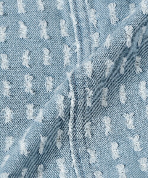 B:MING by BEAMS（ビーミングバイビームス）の「ジャカード デニム カーゴ ワンピース（S～M）（ジャンパースカート・レディース・ライトブルー/ブラック・SMALL/MEDIUM）」の17枚目の写真