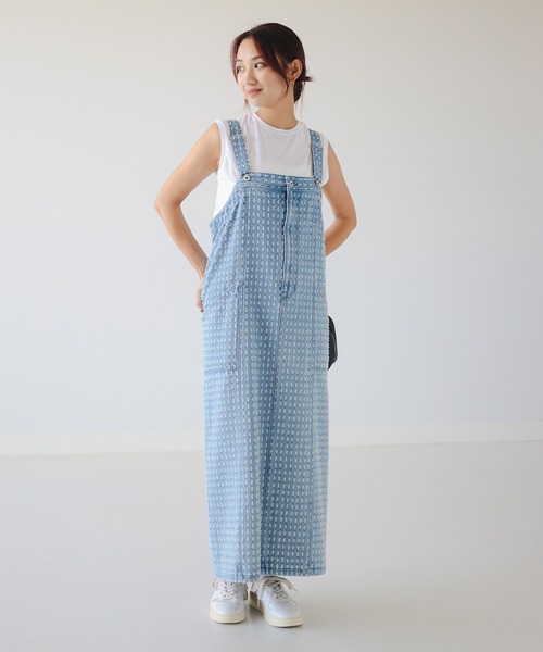 kolor◇カラー デニム ジャガード × レース ハイブリッド ワンピース / Kolor デニム ジャガード × レース ハイブリッド ワンピース