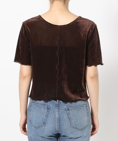 LOWRYS FARM（ローリーズファーム）の「シアーベロアメローカーディガンＳＳ　577737（カーディガン/ボレロ・レディース・ブラック/ネイビー/ブラウン/アイボリー・FREE）」の15枚目の写真