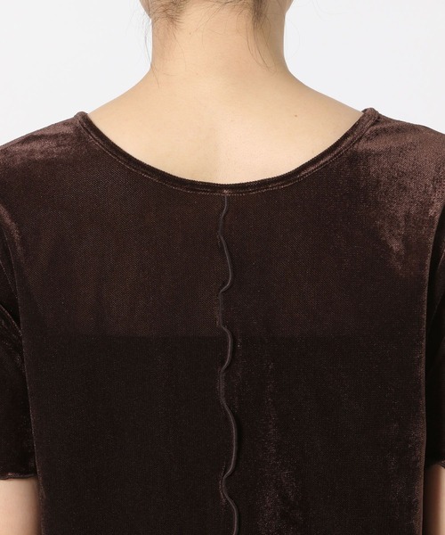 LOWRYS FARM（ローリーズファーム）の「シアーベロアメローカーディガンＳＳ　577737（カーディガン/ボレロ・レディース・ブラック/ネイビー/ブラウン/アイボリー・FREE）」の11枚目の写真