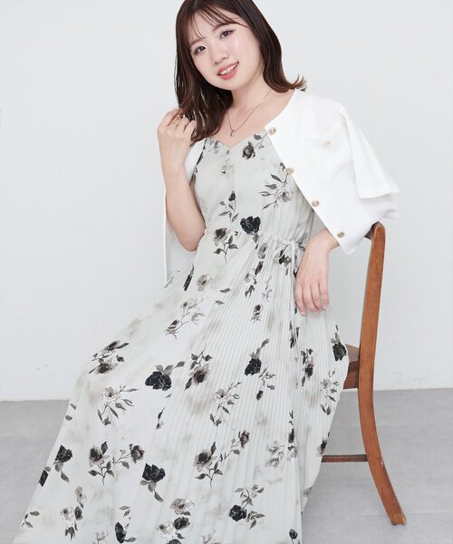 NAKAGAMI ナカガミ キャミワンピース プリーツ e9f06f1711b84a6be7f1f119760d50