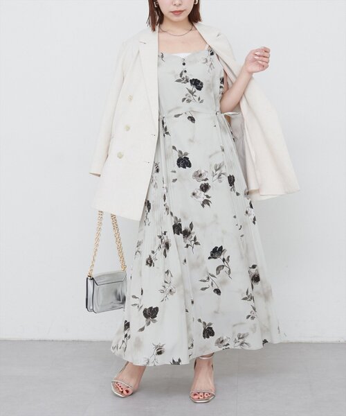 natural couture(ナチュラルクチュール)の「【canami】両サイドプリーツキャミワンピース(ワンピース・レディース・その他1/モカ/その他2/アイボリー/チャコールグレー・SMALL/FREE)」の11枚目の写真