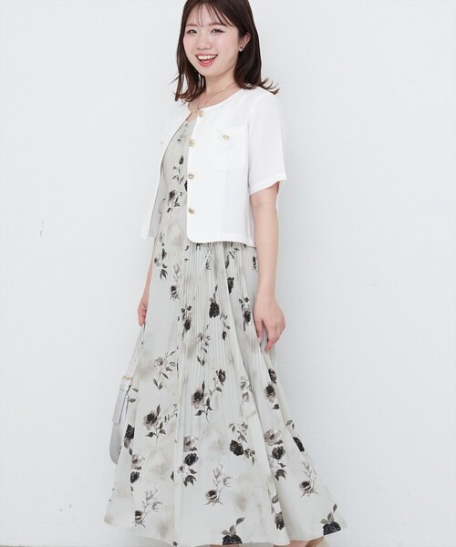 natural couture(ナチュラルクチュール)の「【canami】両サイドプリーツキャミワンピース(ワンピース・レディース・その他1/モカ/その他2/アイボリー/チャコールグレー・SMALL/FREE)」の13枚目の写真