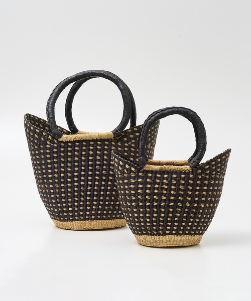 collex（コレックス）の「ニャリガバスケット ニケチェック S（かごバッグ・レディース・ブラック系その他・S）」の5枚目の写真