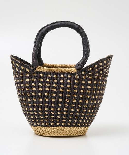 collex（コレックス）の「ニャリガバスケット ニケチェック S（かごバッグ・レディース・ブラック系その他・S）」の8枚目の写真