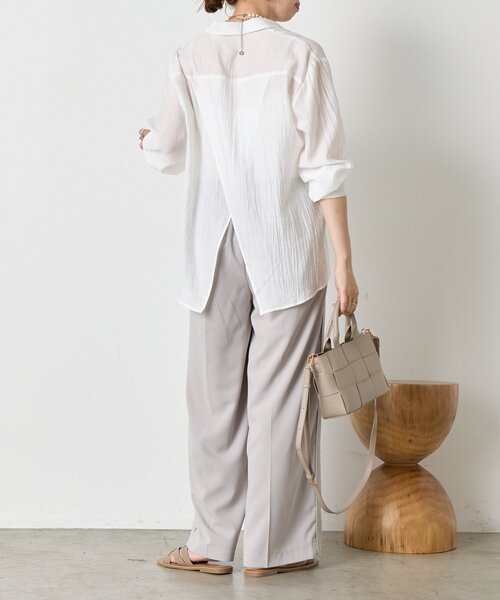 きいろさん専用Jena espace merveilleux バッククロスシャツ シアーバッククロスシャツ（シャツ/ブラウス）｜Jena espace