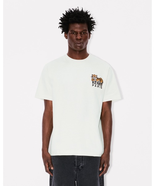 KENZO(ケンゾー)の「'KENZO Happy Tiger' エンブロイド コットン Tシャツ(Tシャツ/カットソー・メンズ・ホワイト系その他・SMALL/MEDIUM/LARGE/X-LARGE/XX-LARGE/X-SMALL)」の2枚目の写真