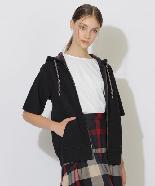 CB CRESTBRIDGE（シービークレストブリッジ）の「ヘッジホッグハーフスリーブフーディー（パーカー・レディース・オフホワイト/ブラック・1/3/2）」の14枚目の写真