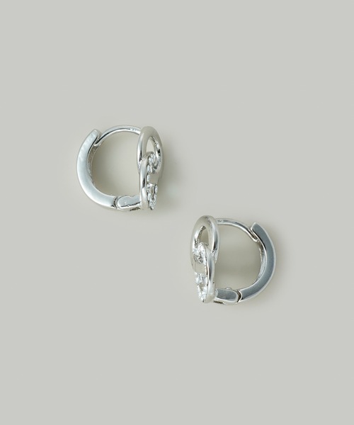 Jolie Toujours（ジョリトゥジュール）の「CZダブルサークルプチピアス（ピアス（両耳用）・レディース・ゴールド/シルバー・FREE）」の6枚目の写真