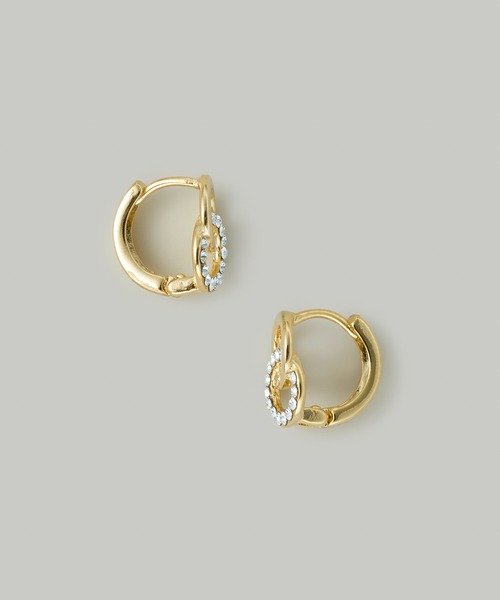 Jolie Toujours（ジョリトゥジュール）の「CZダブルサークルプチピアス（ピアス（両耳用）・レディース・ゴールド/シルバー・FREE）」の5枚目の写真