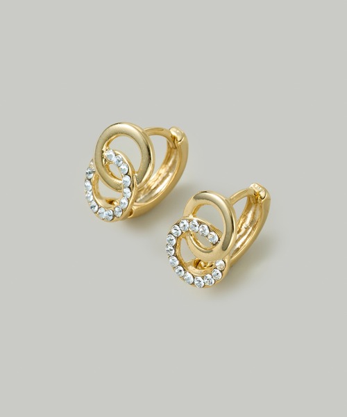 Jolie Toujours（ジョリトゥジュール）の「CZダブルサークルプチピアス（ピアス（両耳用）・レディース・ゴールド/シルバー・FREE）」の3枚目の写真