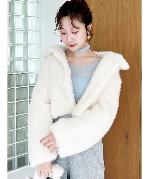 バリエファーショートコート（ブルゾン）｜LILY BROWN（リリー