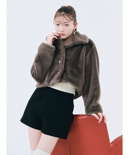 LILY BROWN (リリー ブラウン) ブラウンファーショートジャケット バリエファーショートコート（ブルゾン）｜LILY BROWN（リリーブラウン