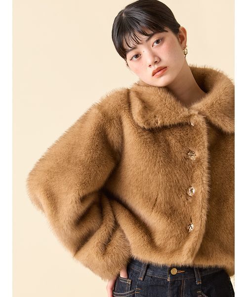 バリエファーショートコート（ブルゾン）｜LILY BROWN（リリー