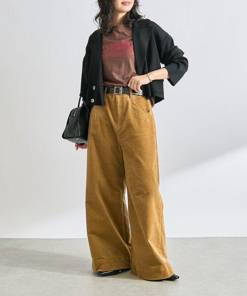 RIVE DROITE（リヴドロワ）の「【季節の変わり目に/接触冷感】ショートニットジャケット（テーラードジャケット・レディース・ブラック/ブラウン・FREE）」の10枚目の写真