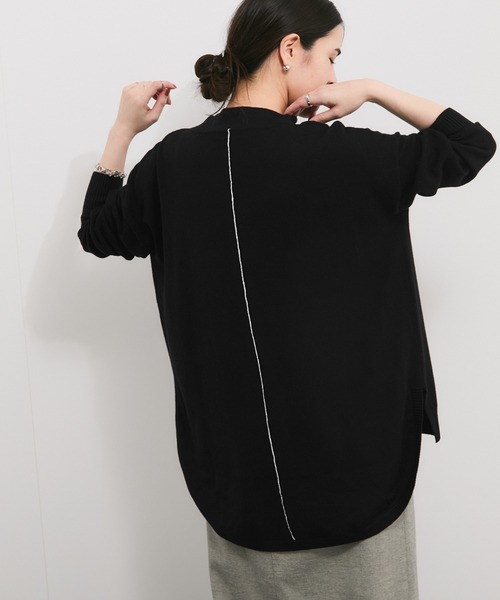 le cercle ADAM ET ROPE'(ルセルクルアダムエロペ)の「ウール混バックリンキングボトルネックニットプルオーバー(ニット/セーター・レディース・ホワイト系その他/グリーン/ブラック系その他/グレー・FREE)」の11枚目の写真
