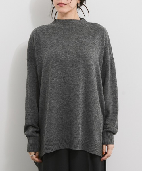 le cercle ADAM ET ROPE'(ルセルクルアダムエロペ)の「ウール混バックリンキングボトルネックニットプルオーバー(ニット/セーター・レディース・ホワイト系その他/グリーン/ブラック系その他/グレー・FREE)」の15枚目の写真