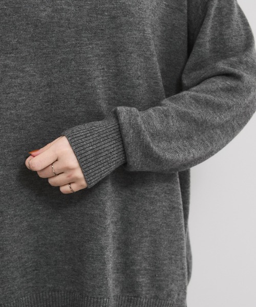le cercle ADAM ET ROPE'(ルセルクルアダムエロペ)の「ウール混バックリンキングボトルネックニットプルオーバー(ニット/セーター・レディース・ホワイト系その他/グリーン/ブラック系その他/グレー・FREE)」の20枚目の写真