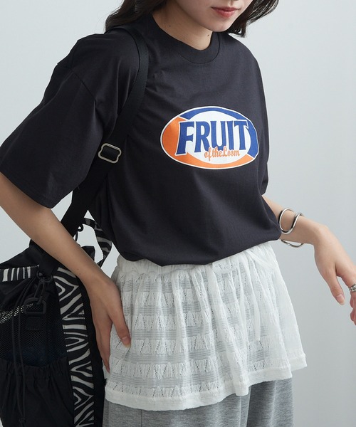 FRUIT OF THE LOOM(フルーツオブザルーム)の「【FRUIT OF THE LOOM】FTL Print T-shirt(Tシャツ/カットソー・メンズ・ブラック/グレー/ホワイト・XL/L/M)」の2枚目の写真