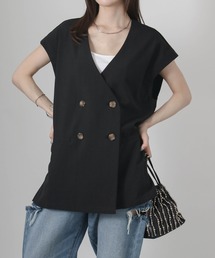 Social GIRL | フレンチスリーブジャケット(ノーカラージャケット)