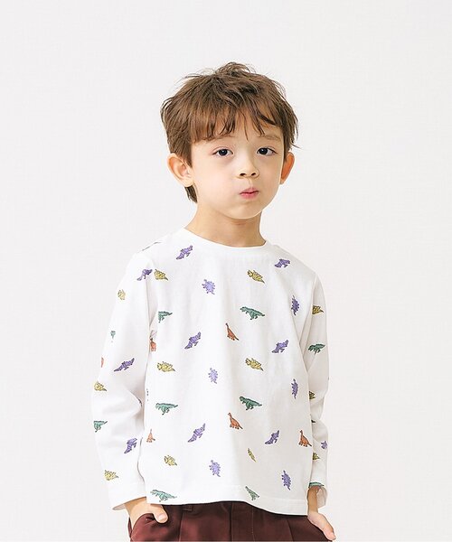 apres les cours（アプレレクール）の「【ジュニア対応】バラエティモチーフTシャツ/7days Style（Tシャツ/カットソー・キッズ・ベージュ/その他2/ラベンダー/グリーン/ピンク/レインボー/アイボリー/クリーム/グレー/ローズ・80/90/100/110/140/120/130）」の9枚目の写真