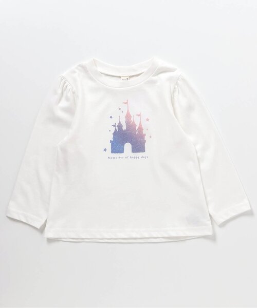 apres les cours（アプレレクール）の「【ジュニア対応】バラエティモチーフTシャツ/7days Style（Tシャツ/カットソー・キッズ・ベージュ/その他2/ラベンダー/グリーン/ピンク/レインボー/アイボリー/クリーム/グレー/ローズ・80/90/100/110/140/120/130）」の2枚目の写真