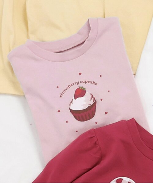 apres les cours（アプレレクール）の「【ジュニア対応】バラエティモチーフTシャツ/7days Style（Tシャツ/カットソー・キッズ・ベージュ/その他2/ラベンダー/グリーン/ピンク/レインボー/アイボリー/クリーム/グレー/ローズ・80/90/100/110/140/120/130）」の14枚目の写真