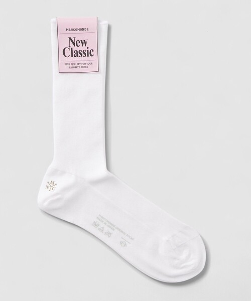 MARCOMONDE(マルコモンド)の「【MARCOMONDE(マルコモンド)】FINE GAUGE COTTON RIBBEDSOCKS(ソックス/靴下・レディース・ホワイト/ブラック・FREE)」の10枚目の写真