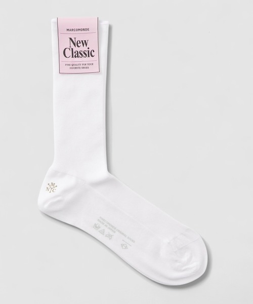 MARCOMONDE(マルコモンド)の「【MARCOMONDE(マルコモンド)】FINE GAUGE COTTON RIBBEDSOCKS(ソックス/靴下・レディース・ホワイト/ブラック・FREE)」の3枚目の写真