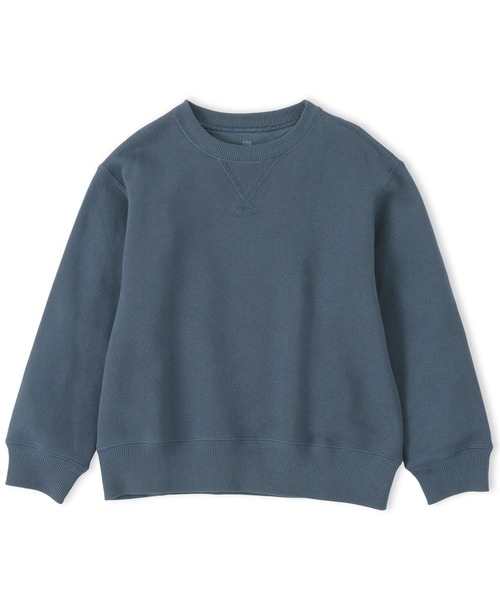無印良品（ムジルシリョウヒン）の「キッズ　裏毛スウェットシャツ（スウェット・キッズ・ライトベージュ/スモークピンク/グレー/ブルー系/ネイビー・110/120/130/140/150）」の4枚目の写真