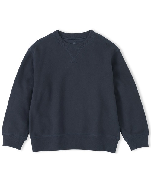 無印良品（ムジルシリョウヒン）の「キッズ　裏毛スウェットシャツ（スウェット・キッズ・ライトベージュ/スモークピンク/グレー/ブルー系/ネイビー・110/120/130/140/150）」の3枚目の写真