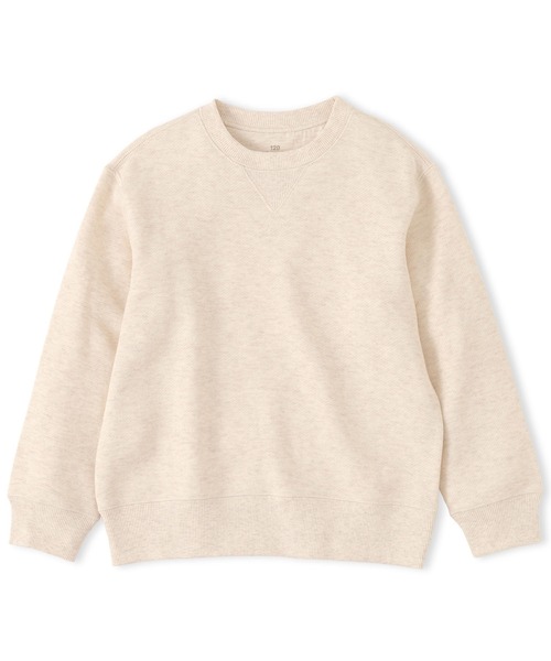 無印良品（ムジルシリョウヒン）の「キッズ　裏毛スウェットシャツ（スウェット・キッズ・ライトベージュ/スモークピンク/グレー/ブルー系/ネイビー・110/120/130/140/150）」の2枚目の写真