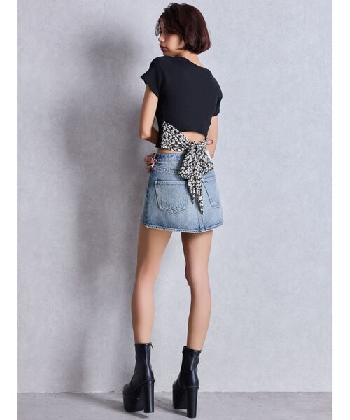 GYDA（ジェイダ）の「Vintageデニムスカートライクショートパンツ（デニムスカート・レディース・ブルー/その他1/ブラック・SMALL/MEDIUM/X-SMALL）」の8枚目の写真