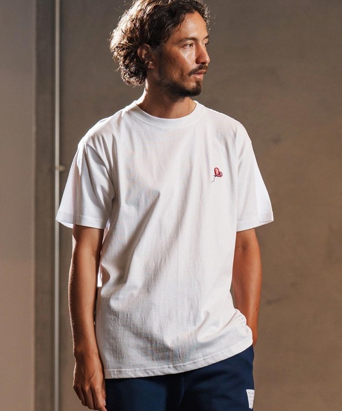 wjk reluxe(ダブルジェーケーリラックス)の「mt9881-heart balloon embroidery short sleeve cut sew Tシャツ(WR25W-32)(Tシャツ/カットソー・メンズ・ホワイト/ブラック/ライトピンク・XL/L/M/S)」の6枚目の写真