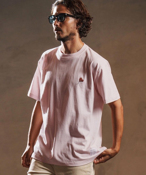wjk reluxe(ダブルジェーケーリラックス)の「mt9881-heart balloon embroidery short sleeve cut sew Tシャツ(WR25W-32)(Tシャツ/カットソー・メンズ・ホワイト/ブラック/ライトピンク・XL/L/M/S)」の11枚目の写真