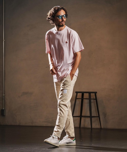 wjk reluxe(ダブルジェーケーリラックス)の「mt9881-heart balloon embroidery short sleeve cut sew Tシャツ(WR25W-32)(Tシャツ/カットソー・メンズ・ホワイト/ブラック/ライトピンク・XL/L/M/S)」の13枚目の写真