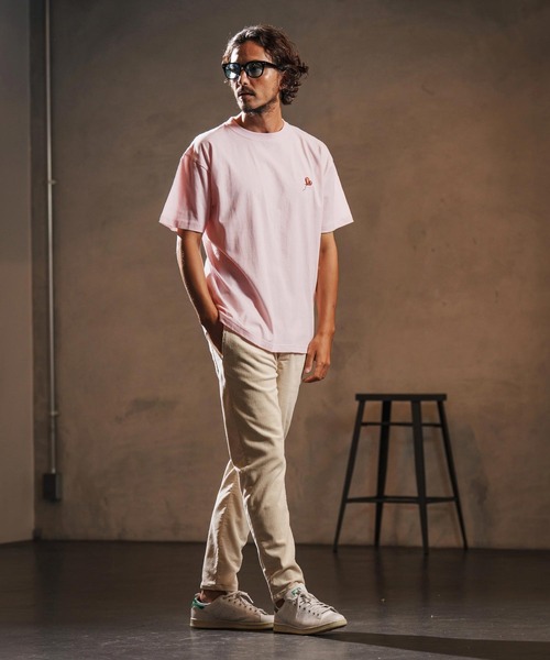 wjk reluxe(ダブルジェーケーリラックス)の「mt9881-heart balloon embroidery short sleeve cut sew Tシャツ(WR25W-32)(Tシャツ/カットソー・メンズ・ホワイト/ブラック/ライトピンク・XL/L/M/S)」の14枚目の写真