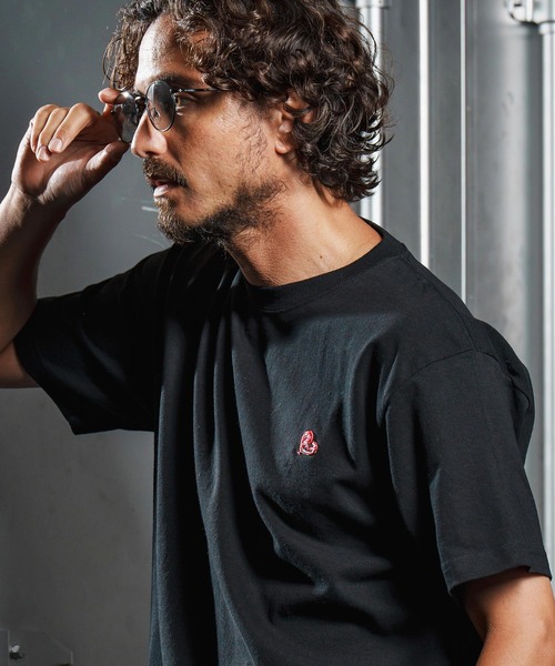wjk reluxe(ダブルジェーケーリラックス)の「mt9881-heart balloon embroidery short sleeve cut sew Tシャツ(WR25W-32)(Tシャツ/カットソー・メンズ・ホワイト/ブラック/ライトピンク・XL/L/M/S)」の17枚目の写真