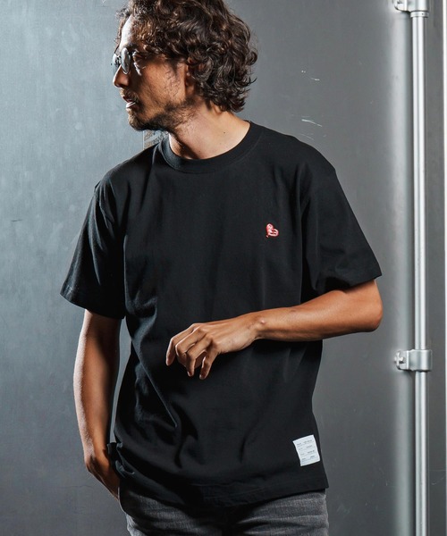 wjk reluxe(ダブルジェーケーリラックス)の「mt9881-heart balloon embroidery short sleeve cut sew Tシャツ(WR25W-32)(Tシャツ/カットソー・メンズ・ホワイト/ブラック/ライトピンク・XL/L/M/S)」の18枚目の写真