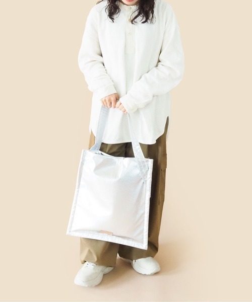 CONTROL FREAK / CTFK(コントロールフリーク)の「CONTROL FREAK(コントロールフリーク)フラットトリムトート(トートバッグ・レディース・レオパード/ブラック/シルバー・FREE)」の12枚目の写真