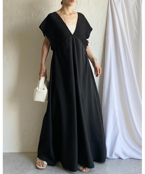 【新品未使用】CARVEN カルヴェン　フレンチスリーブ　ワンピース KAREI 全品Point10倍!最大倍率50% ワンピース レディース