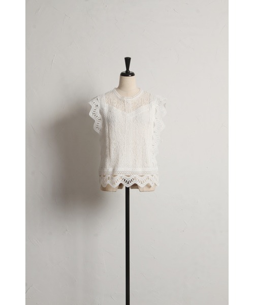 tocco closet(トッコ クローゼット)の「【ZOZO限定】ノースリーブ総レースブラウス(シャツ/ブラウス・レディース・ブルー/ホワイト/イエロー・M)」の22枚目の写真
