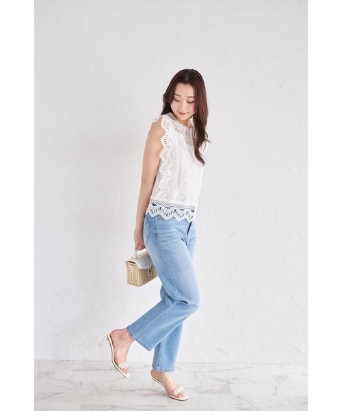tocco closet(トッコ クローゼット)の「【ZOZO限定】ノースリーブ総レースブラウス(シャツ/ブラウス・レディース・ブルー/ホワイト/イエロー・M)」の21枚目の写真