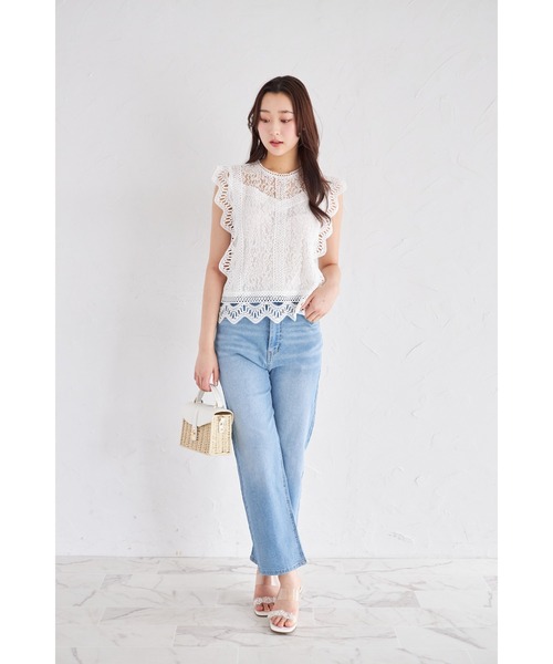 tocco closet(トッコ クローゼット)の「【ZOZO限定】ノースリーブ総レースブラウス(シャツ/ブラウス・レディース・ブルー/ホワイト/イエロー・M)」の20枚目の写真