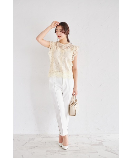 tocco closet(トッコ クローゼット)の「【ZOZO限定】ノースリーブ総レースブラウス(シャツ/ブラウス・レディース・ブルー/ホワイト/イエロー・M)」の14枚目の写真